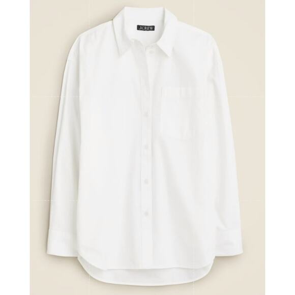 J.Crew Étienne Maura Oversized Fit Shirt WMNS L White BY733 Button Up Relaxed LS - Picture 3 of 9